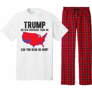 Trump Better Coverage Than 5g Can You Hear Us Know Funny Election Map Pajama Set