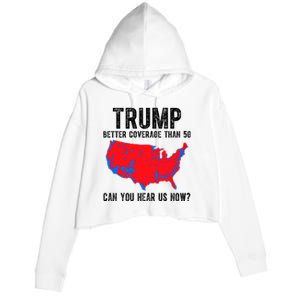 Trump Better Coverage Than 5g Can You Hear Us Know Funny Election Map Crop Fleece Hoodie