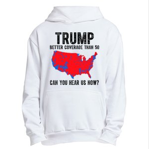 Trump Better Coverage Than 5g Can You Hear Us Know Funny Election Map Urban Pullover Hoodie