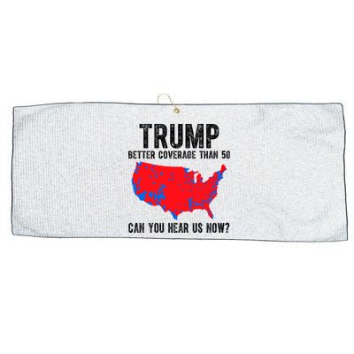 Trump Better Coverage Than 5g Can You Hear Us Know Funny Election Map Large Microfiber Waffle Golf Towel