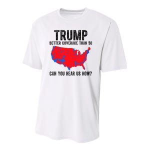 Trump Better Coverage Than 5g Can You Hear Us Know Funny Election Map Youth Performance Sprint T-Shirt