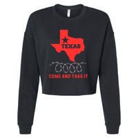 Texas Border Crisis Come And Take It Cropped Pullover Crew
