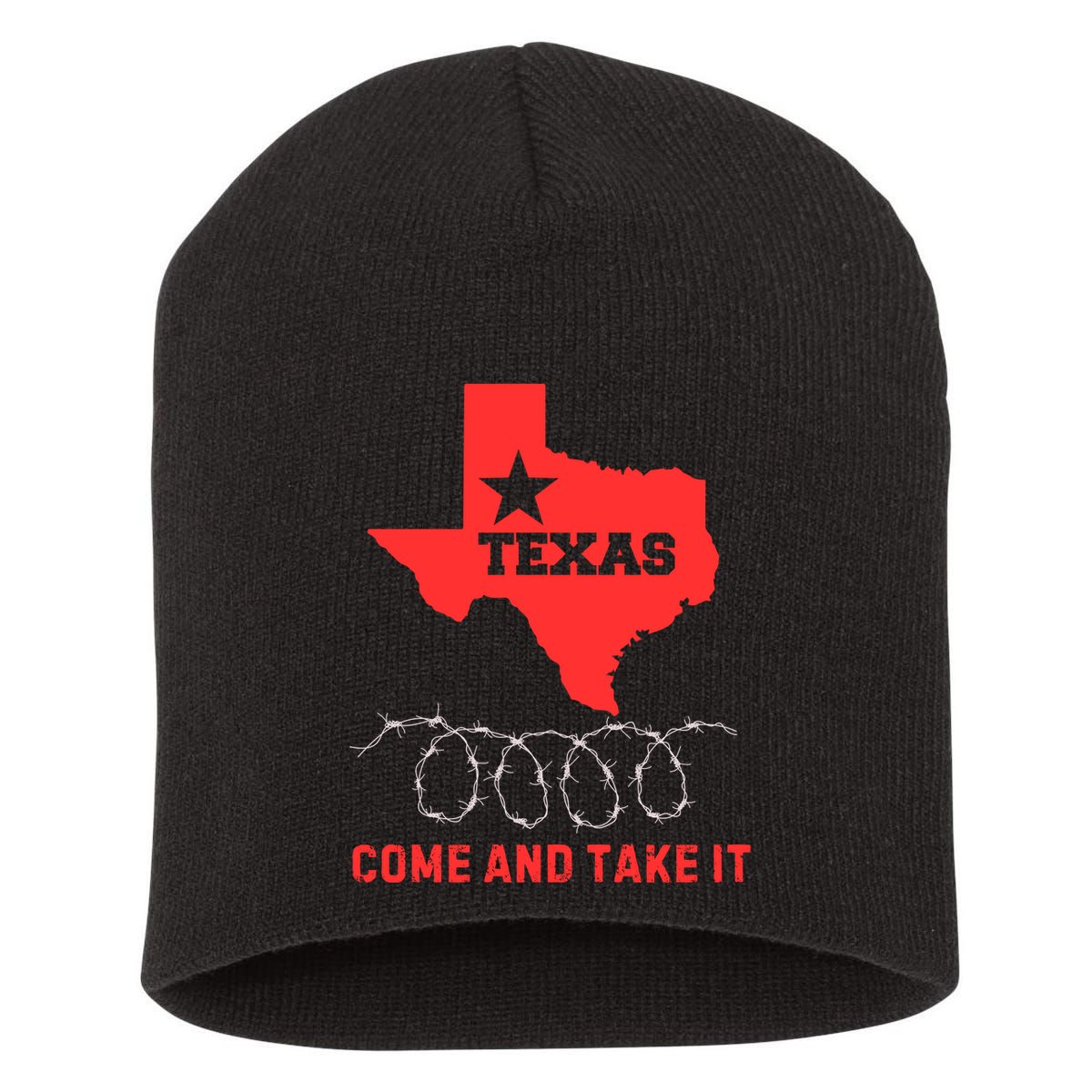 Texas Border Crisis Come And Take It Short Acrylic Beanie