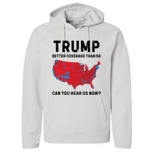 Trump Better Coverage Than 5g Can You Hear Us Now Performance Fleece Hoodie