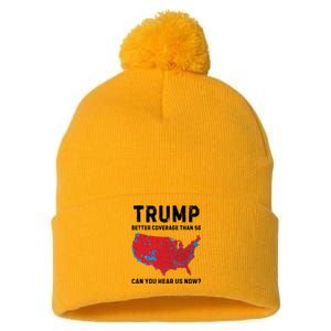 Trump Better Coverage Than 5g Can You Hear Us Now Pom Pom 12in Knit Beanie