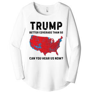 Trump Better Coverage Than 5g Can You Hear Us Now Women's Perfect Tri Tunic Long Sleeve Shirt