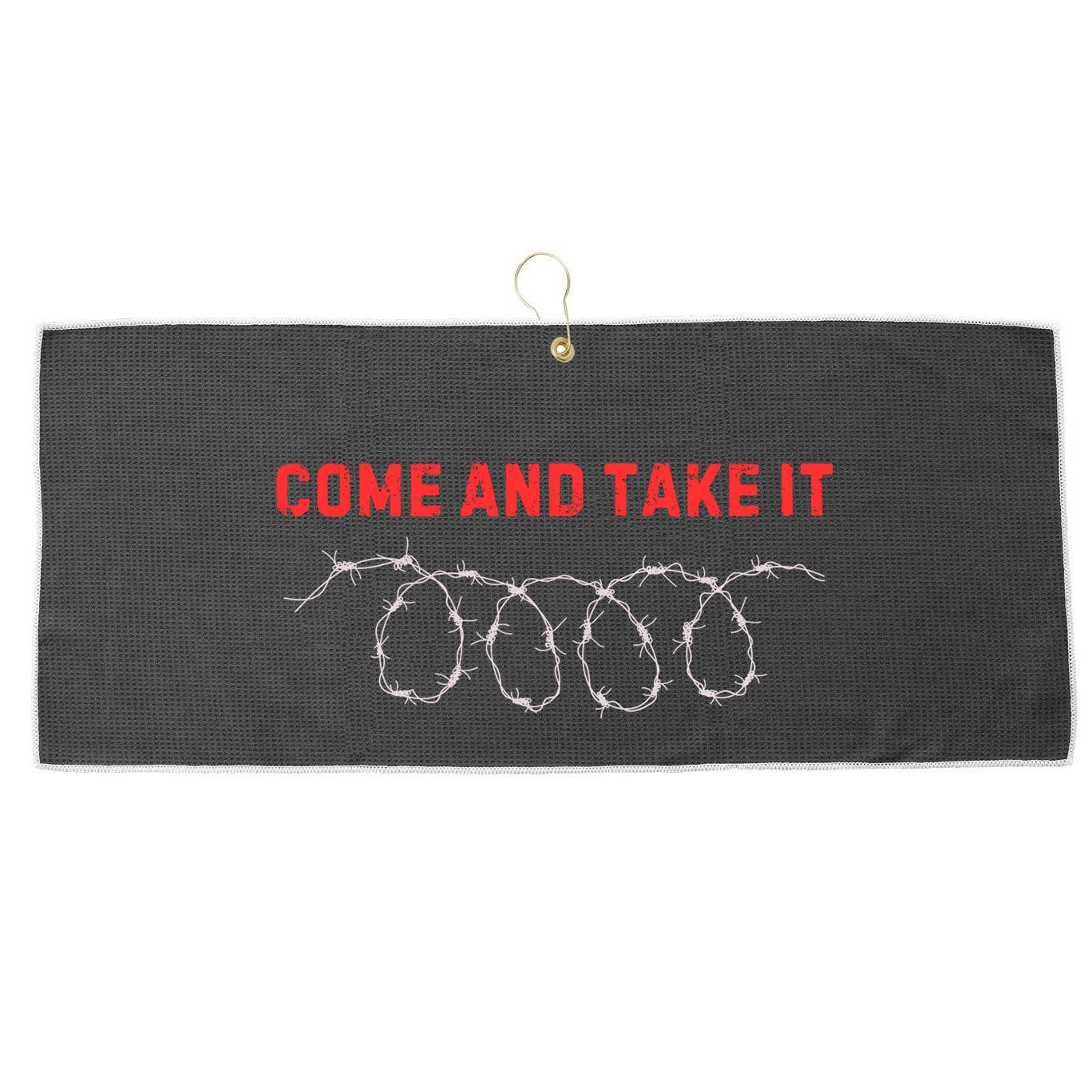 Texas Border Crisis Come And Take It Large Microfiber Waffle Golf Towel