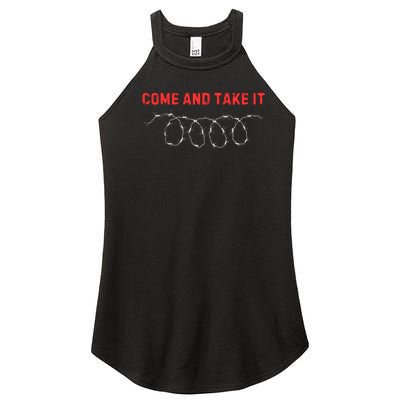 Texas Border Crisis Come And Take It Women’s Perfect Tri Rocker Tank