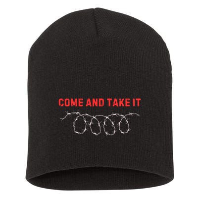 Texas Border Crisis Come And Take It Short Acrylic Beanie