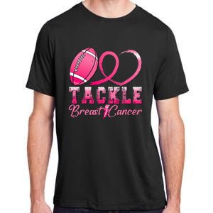 Tackle Breast Cancer Awareness Football Pink Ribbon Adult ChromaSoft Performance T-Shirt