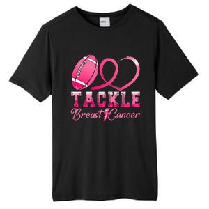 Tackle Breast Cancer Awareness Football Pink Ribbon Tall Fusion ChromaSoft Performance T-Shirt