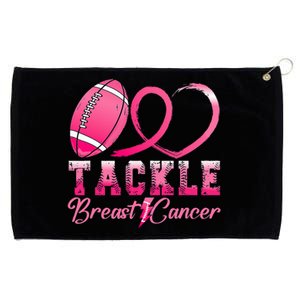 Tackle Breast Cancer Awareness Football Pink Ribbon Grommeted Golf Towel