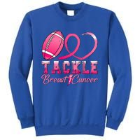 Tackle Breast Cancer Awareness Football Pink Ribbon Sweatshirt