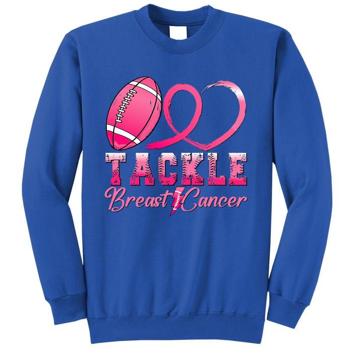 Tackle Breast Cancer Awareness Football Pink Ribbon Sweatshirt