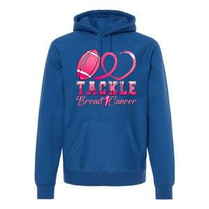 Tackle Breast Cancer Awareness Football Pink Ribbon Premium Hoodie