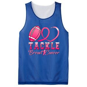 Tackle Breast Cancer Awareness Football Pink Ribbon Mesh Reversible Basketball Jersey Tank