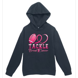 Tackle Breast Cancer Awareness Football Pink Ribbon Urban Pullover Hoodie