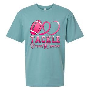 Tackle Breast Cancer Awareness Football Pink Ribbon Sueded Cloud Jersey T-Shirt