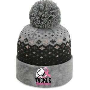 Tackle Breast Cancer Ribbon Football The Baniff Cuffed Pom Beanie