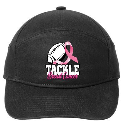 Tackle Breast Cancer Ribbon Football 7-Panel Snapback Hat