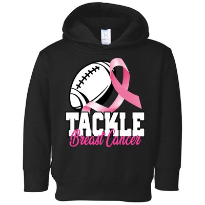 Tackle Breast Cancer Ribbon Football Toddler Hoodie