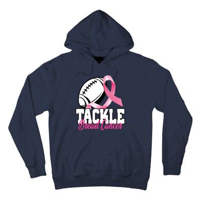 Tackle Breast Cancer Ribbon Football Tall Hoodie