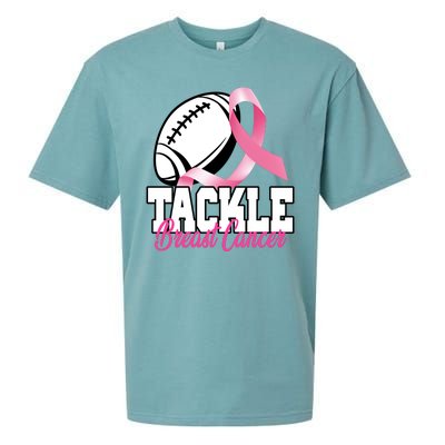 Tackle Breast Cancer Ribbon Football Sueded Cloud Jersey T-Shirt