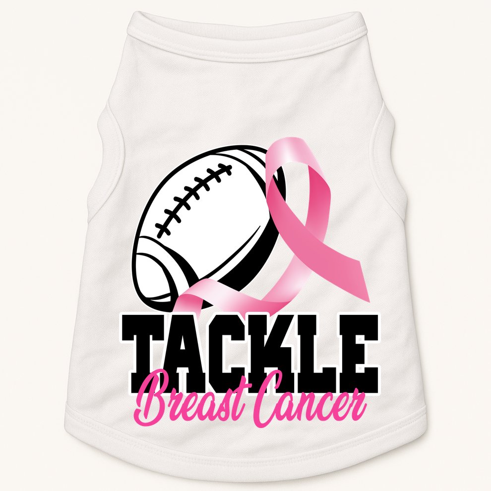 Tackle Breast Cancer Ribbon Football Doggie Tank
