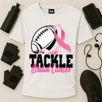 Tackle Breast Cancer Ribbon Football Performance Shirt