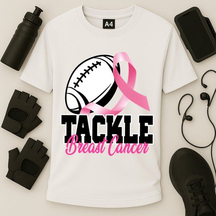 Tackle Breast Cancer Ribbon Football Performance Shirt