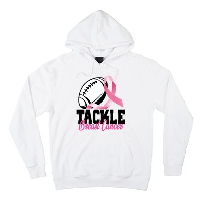 Tackle Breast Cancer Ribbon Football Hoodie