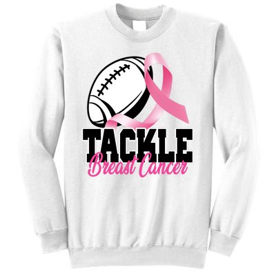 Tackle Breast Cancer Ribbon Football Sweatshirt