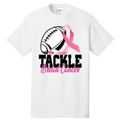 Tackle Breast Cancer Ribbon Football Tall T-Shirt