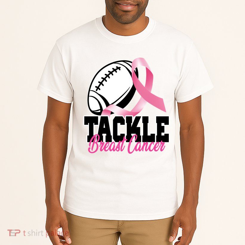 Tackle Breast Cancer Ribbon Football Tall T-Shirt
