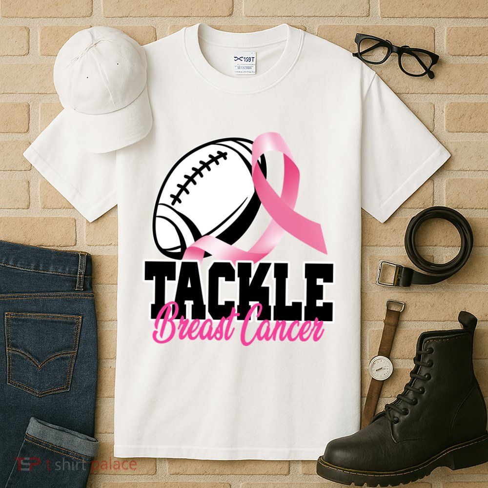 Tackle Breast Cancer Ribbon Football Tall T-Shirt