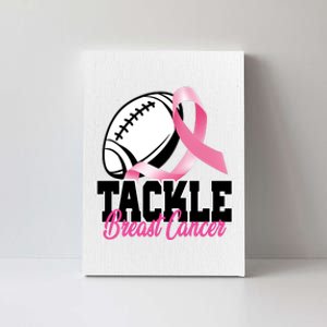 Tackle Breast Cancer Ribbon Football Canvas