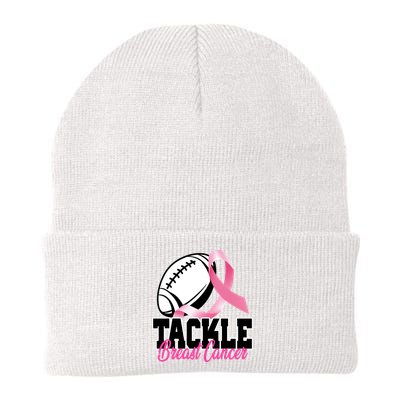 Tackle Breast Cancer Ribbon Football Beanie