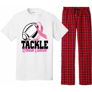 Tackle Breast Cancer Ribbon Football Pajama Set