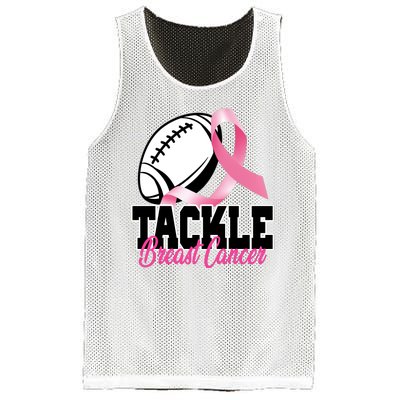 Tackle Breast Cancer Ribbon Football Mesh Reversible Basketball Jersey Tank