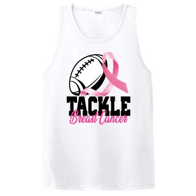 Tackle Breast Cancer Ribbon Football PosiCharge Competitor Tank