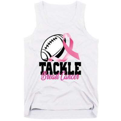 Tackle Breast Cancer Ribbon Football Tank Top