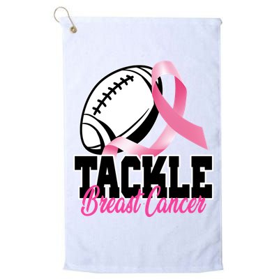 Tackle Breast Cancer Ribbon Football Golf Towel