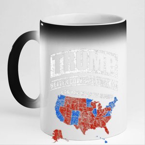 Trump Better Coverage Than 5g Can You Hear Us Now Usa Map 11oz Black Color Changing Mug