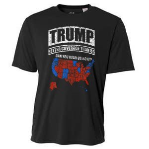 Trump Better Coverage Than 5g Can You Hear Us Now Usa Map Cooling Performance Crew T-Shirt