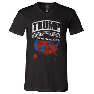 Trump Better Coverage Than 5g Can You Hear Us Now Usa Map V-Neck T-Shirt