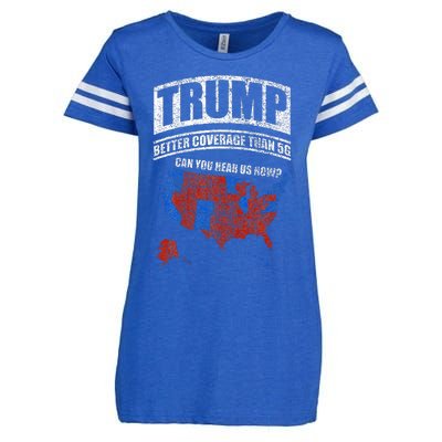 Trump Better Coverage Than 5g Can You Hear Us Now Usa Map Enza Ladies Jersey Football T-Shirt