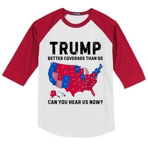 Trump Better Coverage Than 5g Can You Hear Us Now Kids Colorblock Raglan Jersey