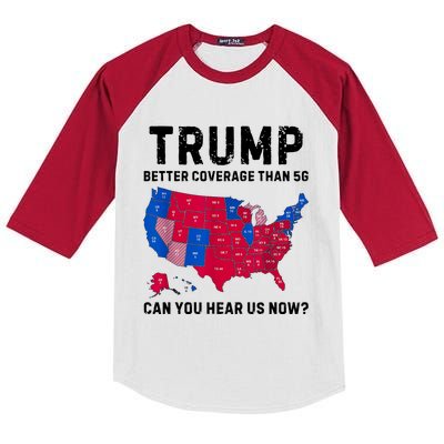 Trump Better Coverage Than 5g Can You Hear Us Now Kids Colorblock Raglan Jersey