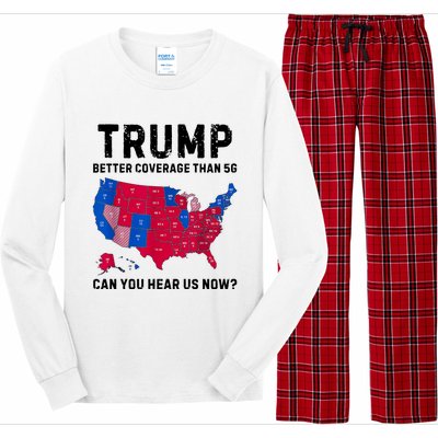 Trump Better Coverage Than 5g Can You Hear Us Now Long Sleeve Pajama Set