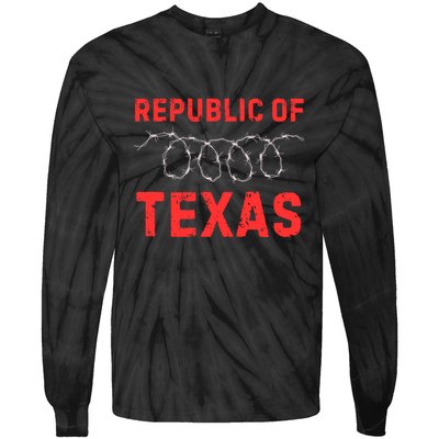 Texas Border Crisis Come And Take It Republic Of Texas Tie-Dye Long Sleeve Shirt